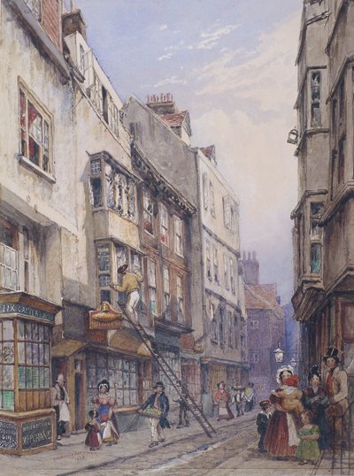 Bell Yard poblíž Chancery Lane, Londýn, 1835 od George Sidney Shepherd