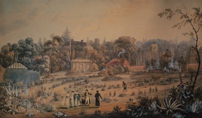 Zahrady v Battlesden House Bedfordshire od George Sidney Shepherd