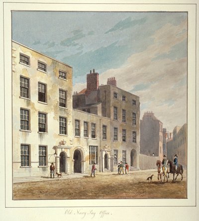The Old Navy Pay Office, Old Broad Street, City of London, 1811. od George Sidney Shepherd