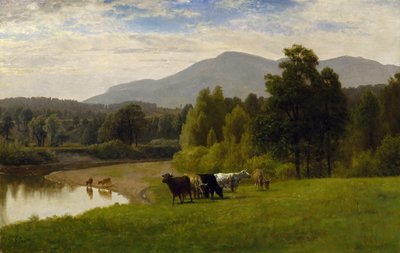 Pasture Lands, 1867 (olej na papíře na desce) od George Snr. Inness