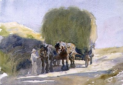 Hayrick in the Sunlight (akvarel) od George Soper