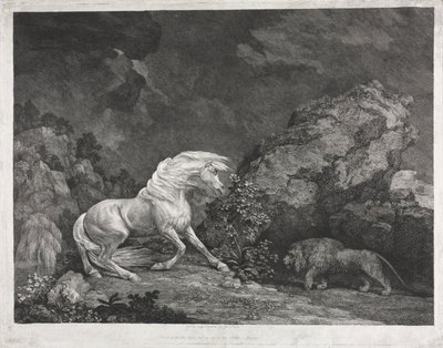 Kůň vystrašený lvem, 1777. od George Stubbs