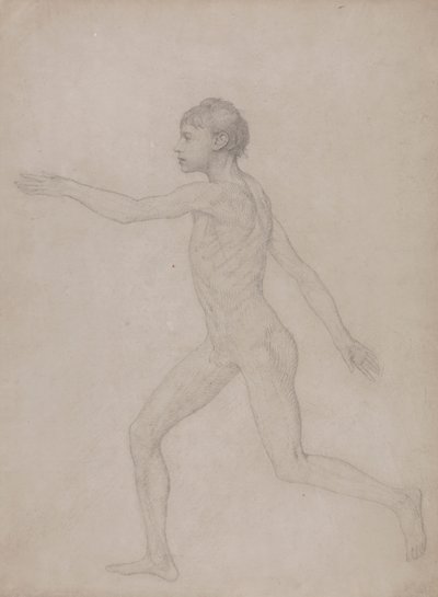 Lidská postava, boční pohled (předběžný návrh pro závěrečnou studii pro tabulku VIII) od George Stubbs