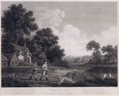 Střelba, deska 2, vyryl William Woollett (1735-85) 1770 (rytina a lept v pátém státě) od George Stubbs