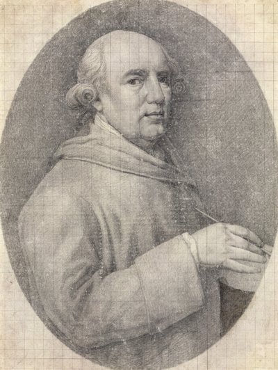 Studie pro autoportrét v smaltu od George Stubbs