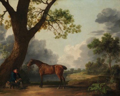 Třetí vévoda z Dorsetu s ženichem a psem, 1768. od George Stubbs