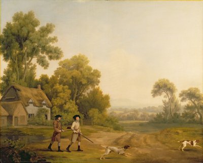 Dva pánové jdou střílet (olej na plátně) od George Stubbs