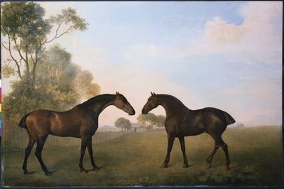 Dva lovci venku v trávě od George Stubbs