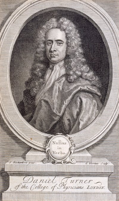 Daniel Turner, MD, LRCP, lékař, 1717 od George Vertue