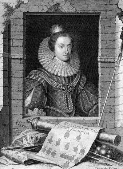 Alžběta Česká, c1700-1750. od George Vertue