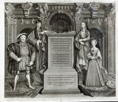 Familia Regia neboli Rodina Jindřicha VIII., 1742 od George Vertue