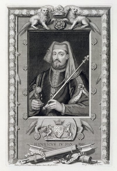 Jindřich IV. (1367-1413) anglický král z roku 1399, podle malby v Hampton Court, vyryté umělcem od George Vertue