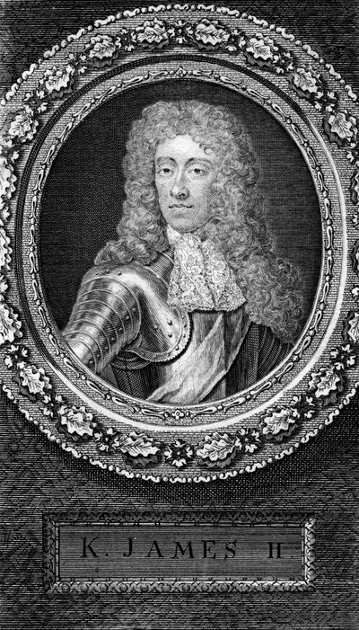 Anglický král Jakub II., 18. století. od George Vertue