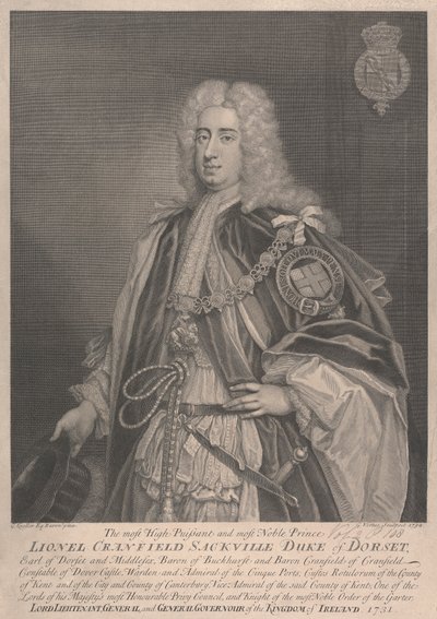 Lionel Cranfield Sackville, 1. vévoda z Dorsetu od George Vertue