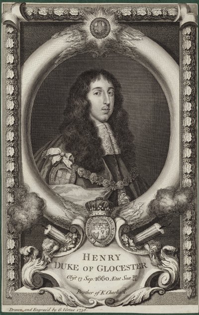 Portrét Henryho Stuarta, vévody z Gloucesteru od George Vertue