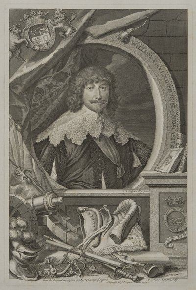 Portrét Williama Cavendishe, 1. vévody z Newcastlu, 1739 od George Vertue