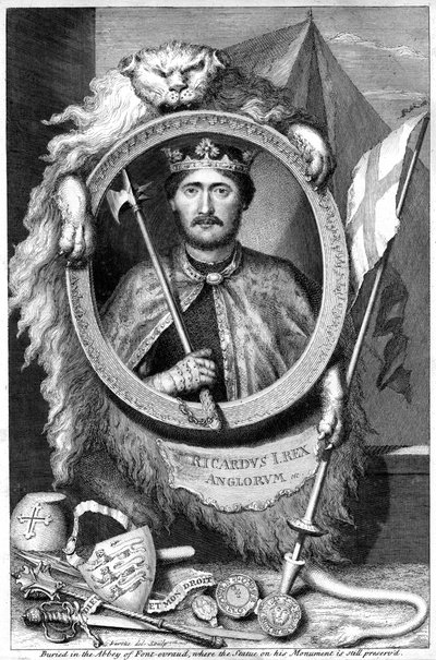 Richard I., král Anglie. od George Vertue