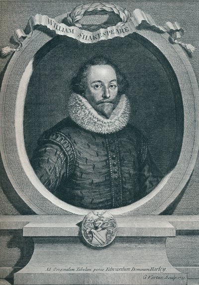 William Shakespeare 1564-1616, anglický básník a dramatik, 1721, 1913 od George Vertue