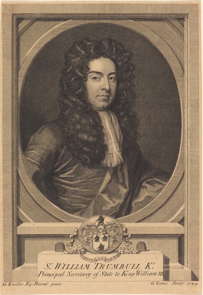 William Trumbull od George Vertue after Sir Godfrey Kneller