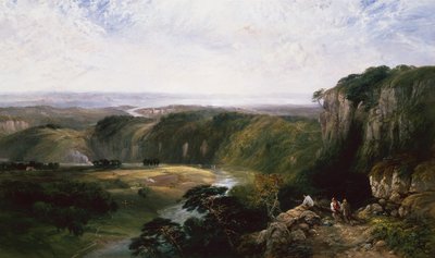 Chepstow z Windcliffu od George Vicat Cole
