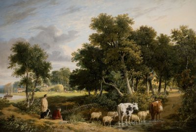 Krajina – Cattle Crossing A Stream, 1831. od George Vincent