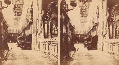 Skupina 5 stereografických pohledů na Westminsterské opatství, Londýn, Anglie, 1850-1910. od George W Griffith