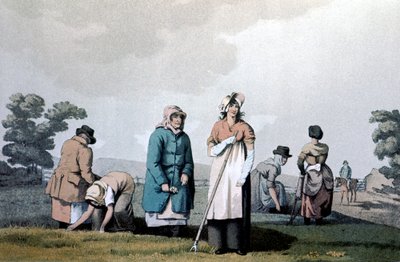 Lowkers - ženy, které plely kukuřici, 1814 od George Walker of Seacroft