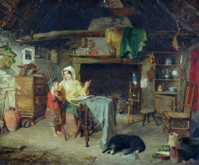 Ettrick. Shepherd Boy Získávání prvních dojmů od své matky, 1858 od George Washington Brownlow