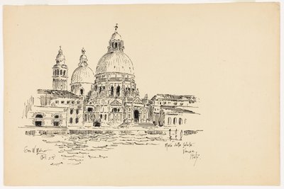 Sta. Maria della Salute, Benátky, Itálie, cestovní skica od George Washington Maher