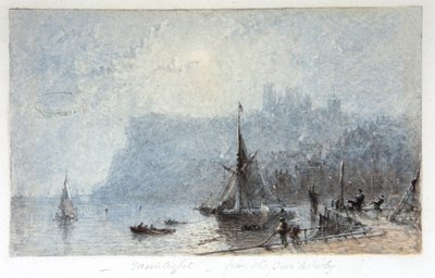 Měsíční svit - z mola Whitby od George Weatherill