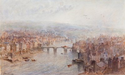 Whitby a řeka Esk, Šedý den od George Weatherill