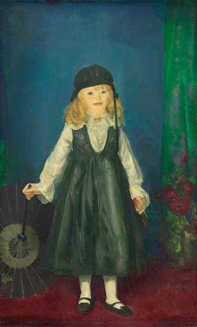 Anne s japonským slunečníkem od George Wesley Bellows