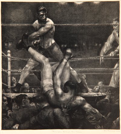 Dempsey Through the Ropes, 1923-24 od George Wesley Bellows