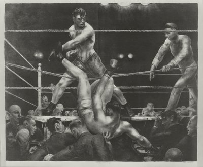 Dempsey a Firpo od George Wesley Bellows