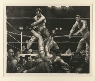 Dempsey a Firpo od George Wesley Bellows