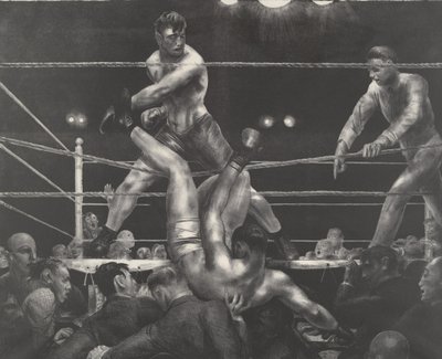 Dempsey a Firpo od George Wesley Bellows
