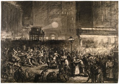 Volební noc na Times Square od George Wesley Bellows
