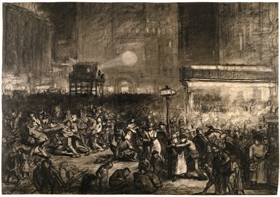 Volební noc na Times Square od George Wesley Bellows