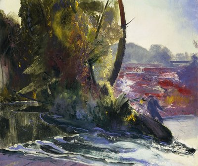 Rybář a potok, 1920 od George Wesley Bellows