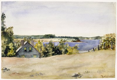 Gardiners Bay ze Sag Harboru, 1899 (akvarel na papíře) od George Wesley Bellows