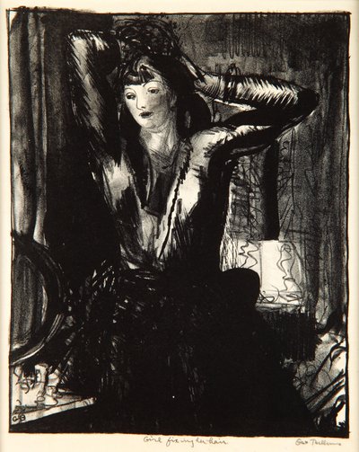 Dívka, která si upravuje vlasy, 1923-24 od George Wesley Bellows