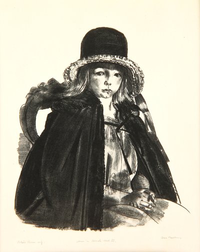 Jean v černém klobouku, 1923-24 od George Wesley Bellows