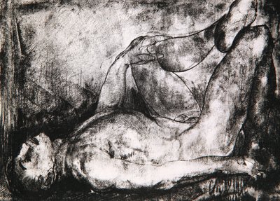 Muž na zádech, nahý, kolem roku 1916 od George Wesley Bellows