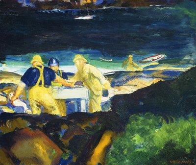 Péče o pasti na humry, časné ráno, od George Wesley Bellows