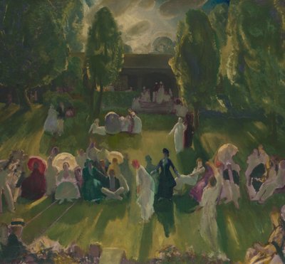 Tenis v Newportu, 1919 od George Wesley Bellows