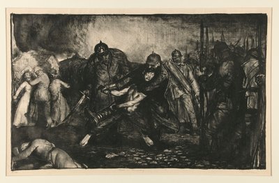 The Enemy Arrive neboli Němci přicházejí z válečné série od George Wesley Bellows