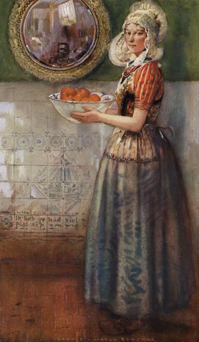 Mísa pomerančů (barva litho) od George Wharton Edwards