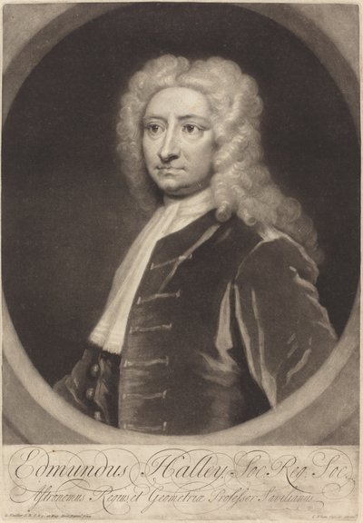 Edmund Halley od George White after Sir Godfrey Kneller