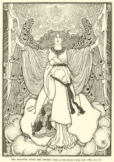 Nebeské brány jsou otevřeny (rytina) od George Woolliscroft Rhead