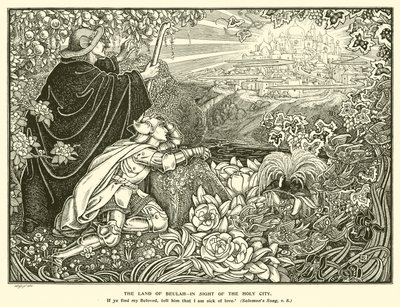 Země Beulah, na dohled od Svatého města (rytina) od George Woolliscroft Rhead